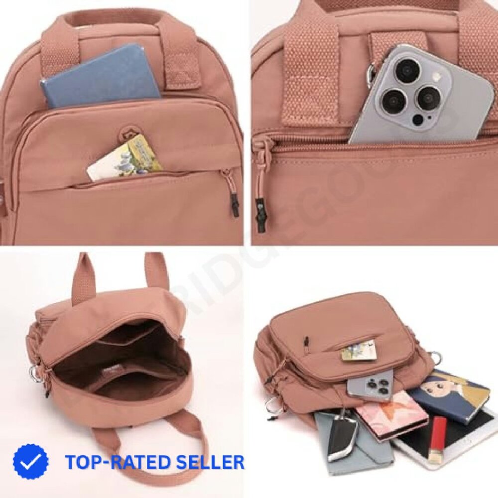 Mini Backpack Nylon Lightweight Adjustable Straps… - image 7